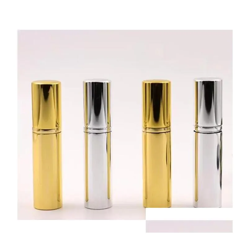 Packing Bottles Wholesale Brilliant Gold Sier 5Ml Refillable Portable Mini Per Bottle Traveler Aluminum Spray Atomizer Empty Parfum Dr Dh1X3