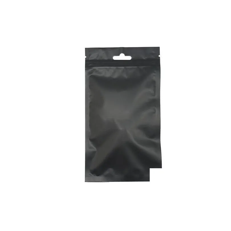Packing Bags Wholesale 8.5X13Cm Front Matte Transparent Plating Foil Zip Bag Color Mylar Phone Case Packing Pouch Resealable Pack Drop Dh9Uc