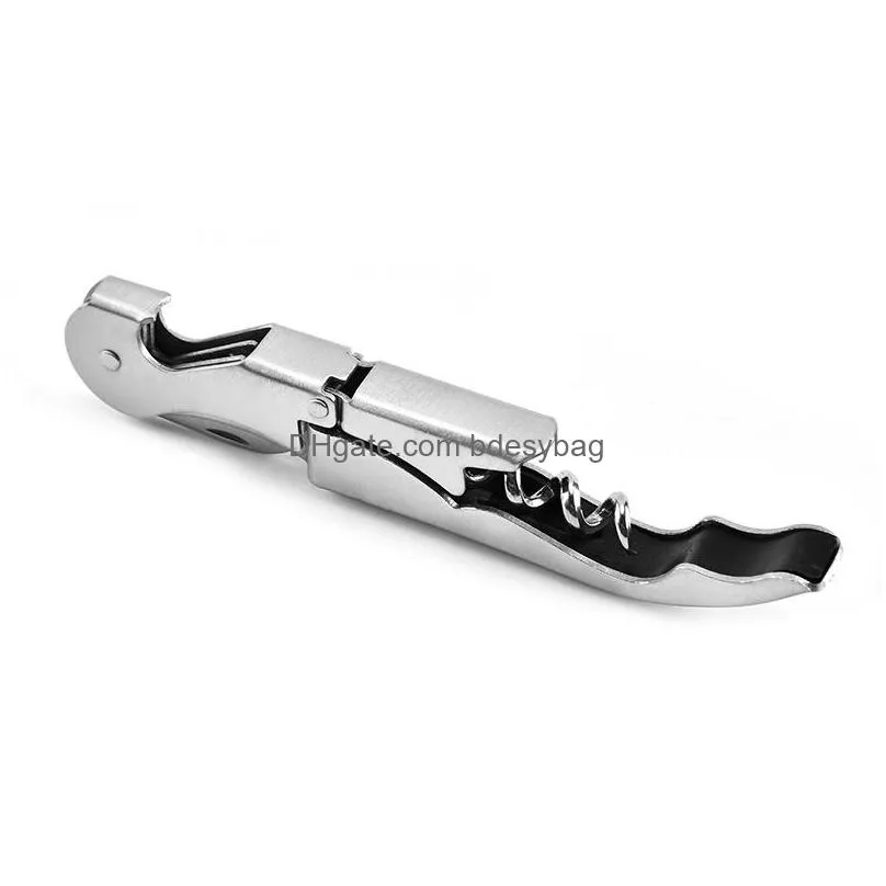 stainless steel red wine corkscrew multifunction wine opener bar tools accessories knife beer opener gifts lx4310