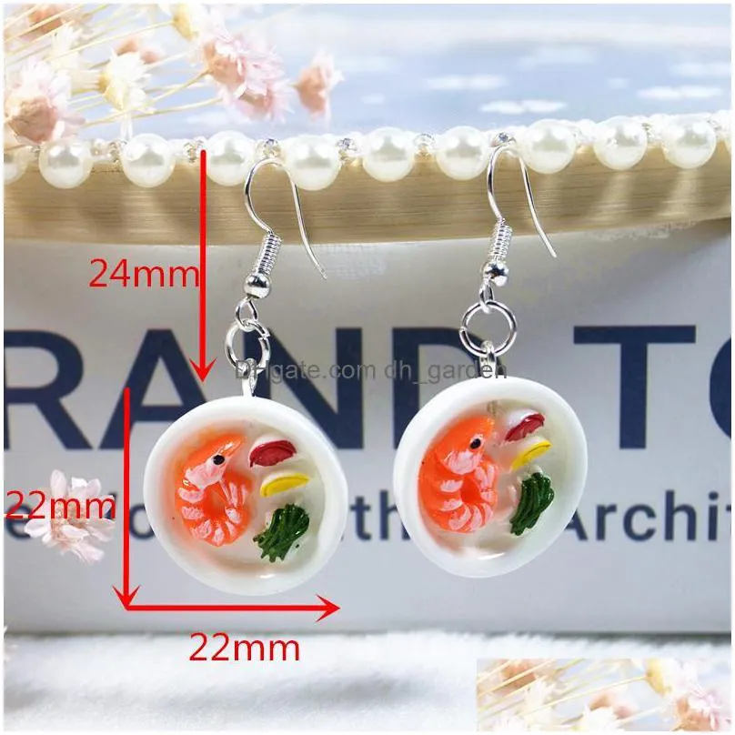 dangle chandelier 1pair women drop earrings resin imulation steak dog sashim artificial handmade jewelry for woman and children