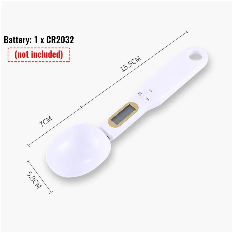 Measuring Tools Measuring Tools Electronic Kitchen Scale 500G 0.1G Lcd Digital Food Flour Spoon Mini Tool For Milk Coffee Drop Deliver Dhgwx