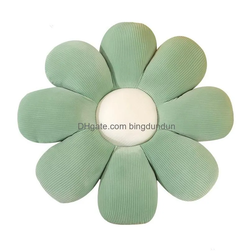 Cushion/Decorative Pillow Daisy Flower Shaped Office Cushion Computer Sun Tatami Petal Pillow Wholesale Drop Delivery Home Garden Home Dhmfs