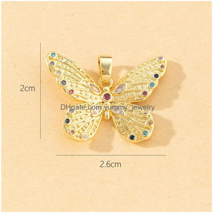 Charms Voleaf Diy Charms White Stone Butterfly Pendant Small Refinement Supply For Handmade Jewelry Making Accessories Vjc107 Drop Del Dhbht