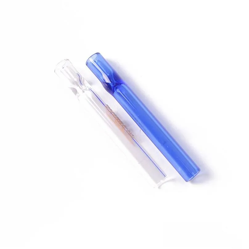 Smoking Pipes Glass Smoking One Hitter Pipes Og Cigarette Holder Filter Moutiece Such Tip 100Mm Length Colorf Drop Delivery Home Garde Dhokg