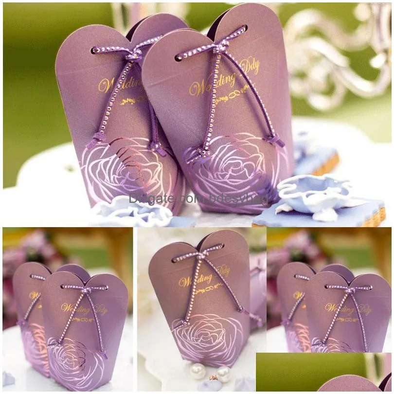 romantic love heart shaped laser cut gift candy boxes casamento wedding party favor with blink rope decoration za1391