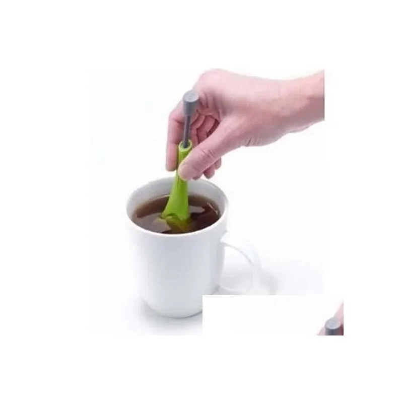Coffee & Tea Tools Tea Infuser Gadget Measure Coffee Swirl Steep Stir And Press Plastic Strainer Drop Delivery Home Garden Kitchen, Di Dhxlc