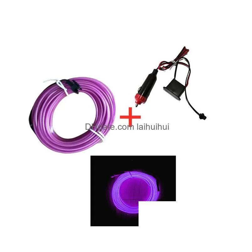 Decorative Lights Led Strips 1M/2M//5M Car Interior Lamp El Wiring Neon Strip For Diy Flexible Ambient Light Usb Party Atmosphere Dr Dhtho