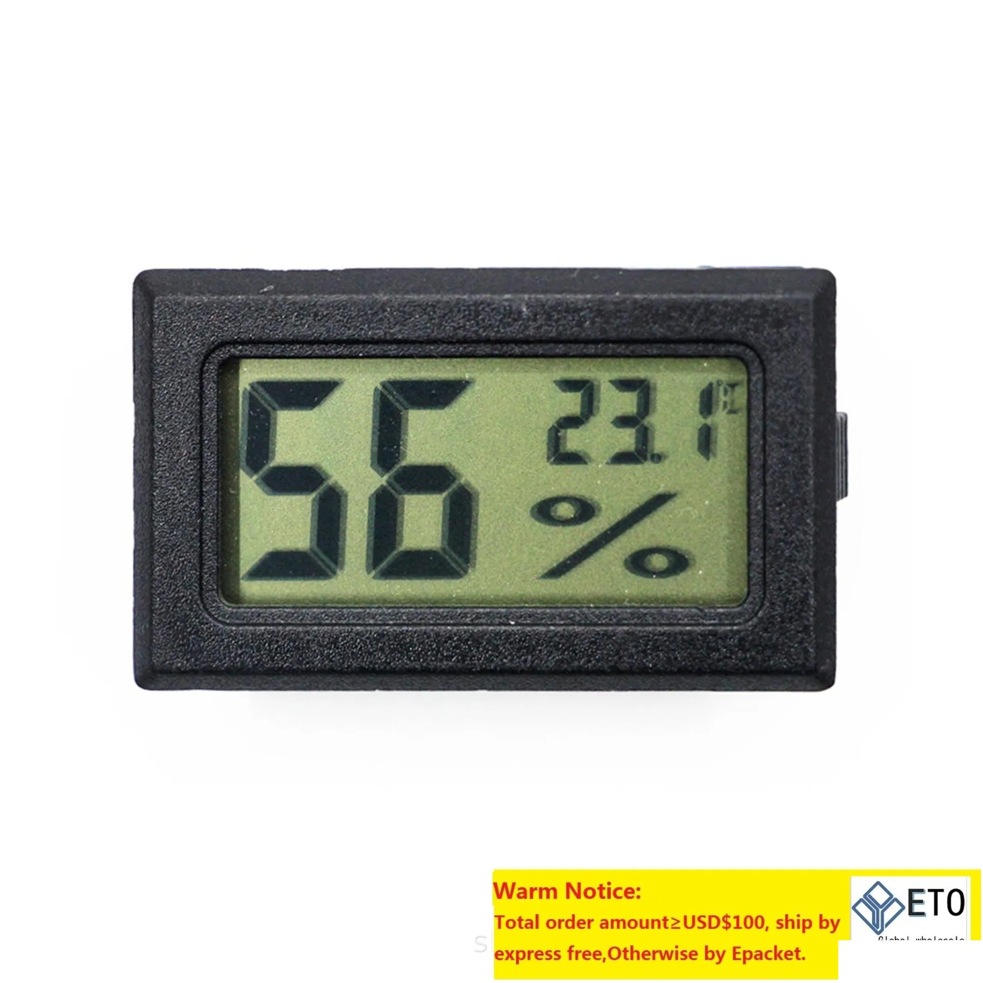 Temperature Instruments Wholesale Mini Temperature Humidity Meter Digital Lcd Thermometer Hygrometer Indoor Without Probe Temp Gauge M Dhvsm