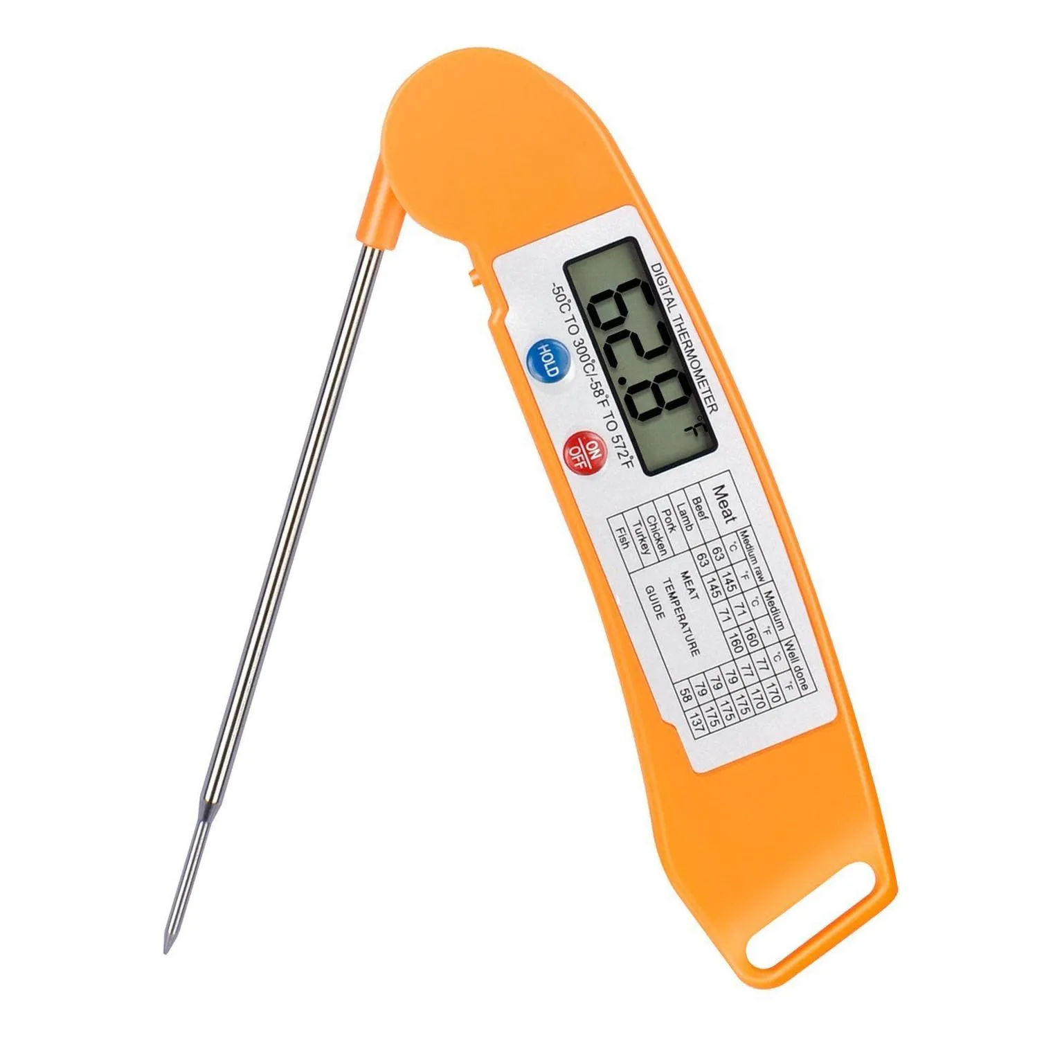 Temperature Instruments Wholesale Fast Instant Read Digital Electronic Barbecue Meat Food Folding Cooking Thermometer Collapsible Inte Dhyrf