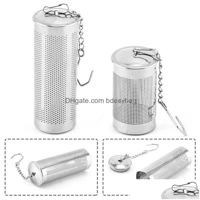 tea ball strainers stainless steel mesh filters infuser with chain hook teakettle locking tea filter infuser strainer lx5213