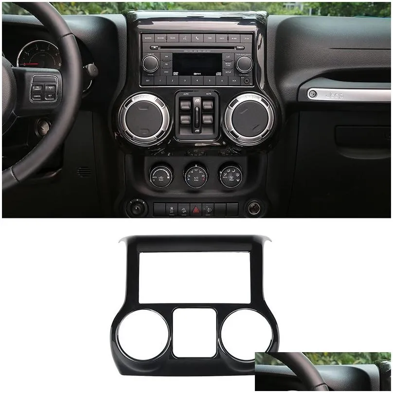 Other Interior Accessories Abs Car Central Dashboard Er Trim For Jeep Wrangler Jk 2011- Factory Outlet Interior Accessories Drop Deliv Dhorz