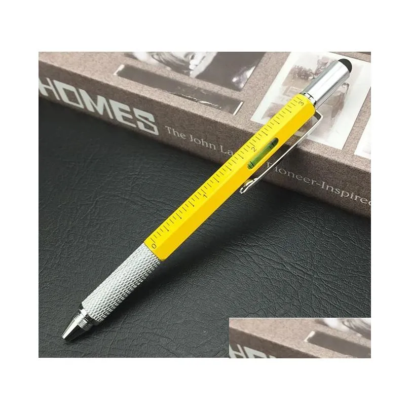 Multi Function Pens Wholesale Modern Design Overvalue Handy Tech Tool Ballpoint Pen Screwdriver Rer Spirit Level Mtifunction Fit For M Dhgcw