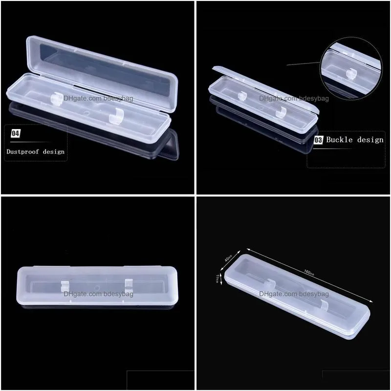 pp plastic transparent box pen box stationery pen boxes tool boxes wholesale lx4256