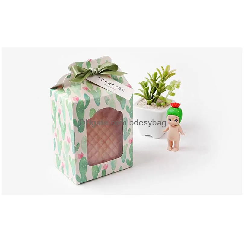 paper box transparent pvc window soap boxes jewelry gift packaging box wedding favors candy box ct0322