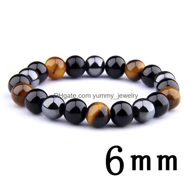 Charm Bracelets Voleaf Natural Stone Bracelet Beaded Bracelets For Men Tiger Eye Beads Jewellery Vbr116 Drop Delivery Jewelry Bracelet Dhmdz