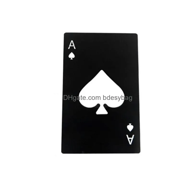 beer bottle opener poker playing card ace of spades bar tool soda cap openers gift kitchen gadgets tools w0147