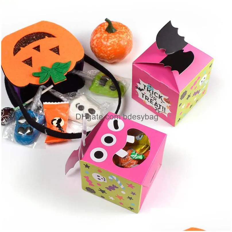 lovely halloween cookie candy bread packaging bags multicolor cookie candy packaging pouch box halloween candy box ct0290