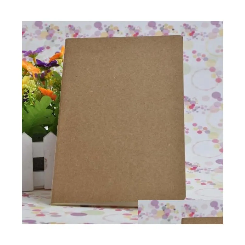 Notepads Wholesale Lined Pages Travel Journals Notebooks Kraft Brown Soft Er Notebook A5 Size 210 Mm X 140 60 30 Sheets Stationery Off Dhfgy