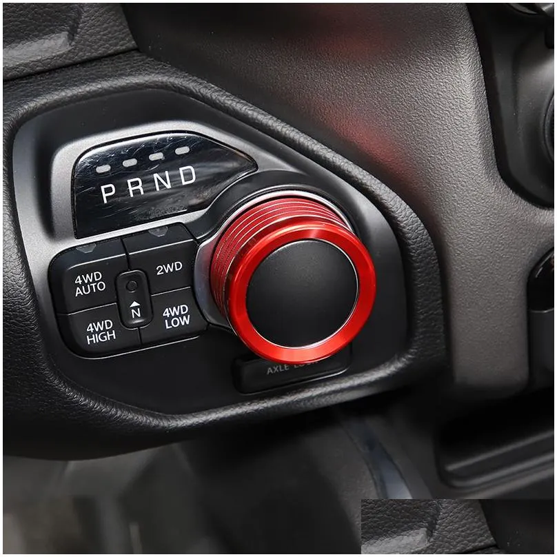 Other Interior Accessories Aluminum Alloy Gear Shift Switch Knob Bezel Accessories For  Ram 1Pcs Red Drop Delivery Automobiles Mo Dhok4