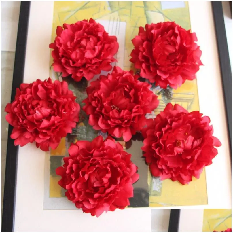 Decorative Flowers & Wreaths Direct Manufacturers Happy Peony Flowers 5 Color Flower Simation Plant Wedding Suit Drop Delivery Home Ga Dhvyn