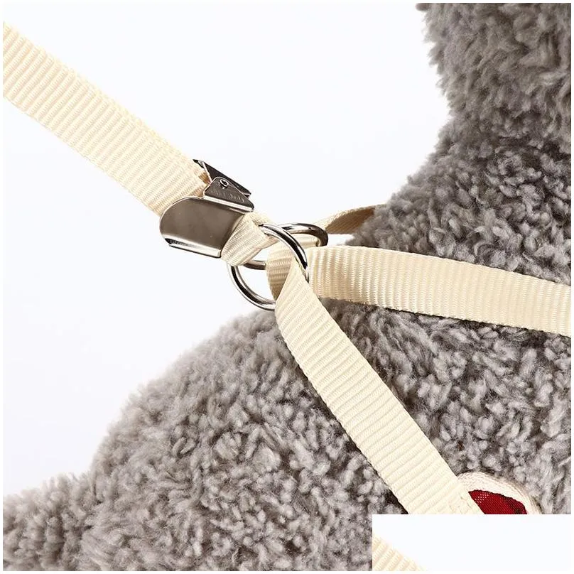 Dog Collars & Leashes Spot Wholesale Pet Traction Rope Korean Version Bow Chest Strap Vest Type Cat Dog Drop Delivery Home Garden Pet Dhvzl
