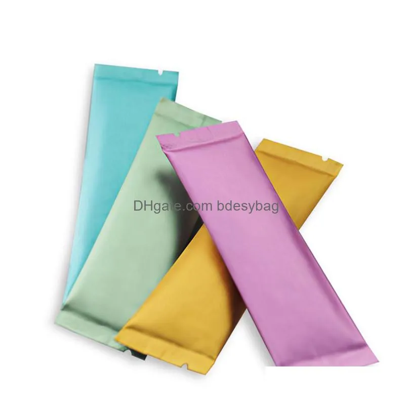 small colorful aluminum foil open top bag coffee fruit powder liquid trial packaging bag heat sealing bags wholesale lx2827