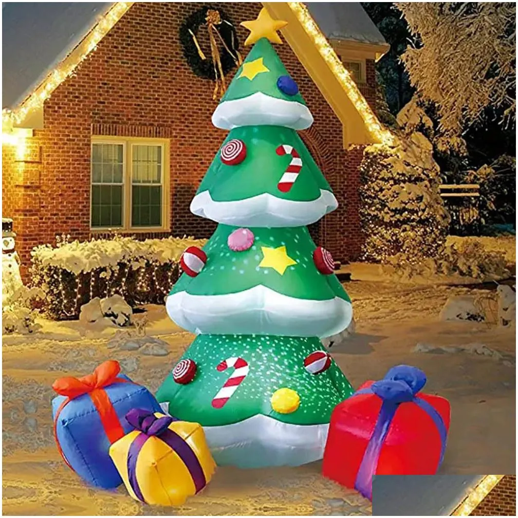 Christmas Decorations Christmas Decorations 2.1M Nt Inflatable Tree Glowing Merry Outdoor Led Light Up Party Year 221123 Drop Delivery Dhmz7