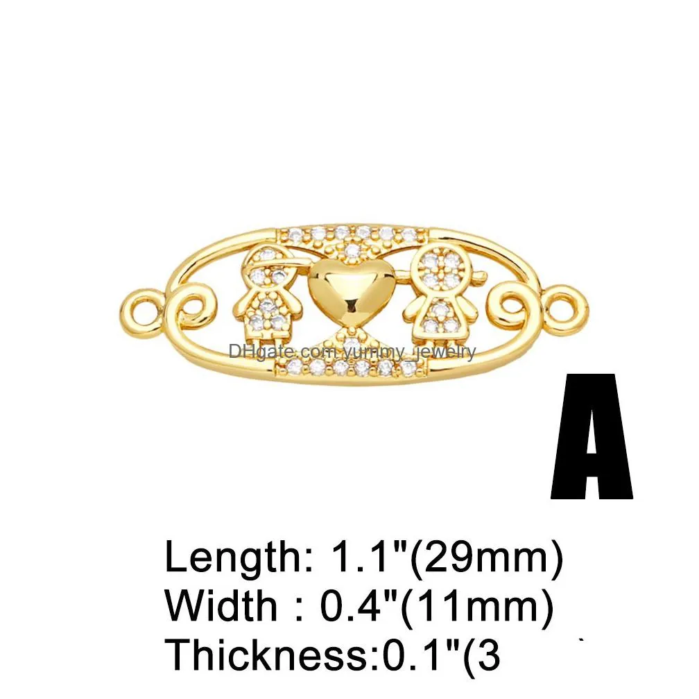 Charms Trendy Brass Heart Mama Charms For Bracelet Copper Gold Plated Family Jewelry Making Supplies Wholesale Chma207 Drop Delivery J Dhvzm