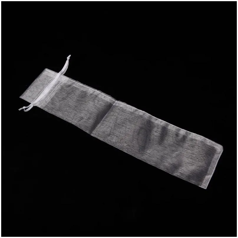 Gift Wrap White Dstring Bag Gift Wrap Organza Folding Hand Fan Pouch Party Wedding Bags Drop Delivery Home Garden Festive Party Suppli Dhbx7