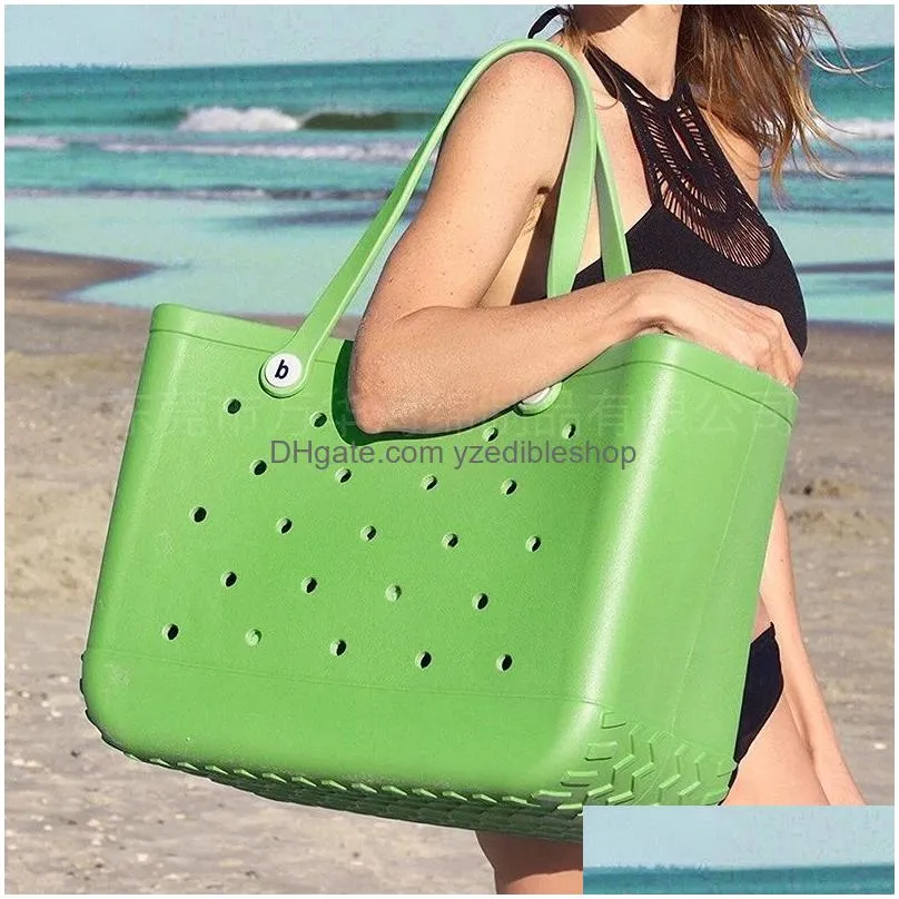 bogg bag silicone beach custom tote fashion eva plastic beach bags women summer