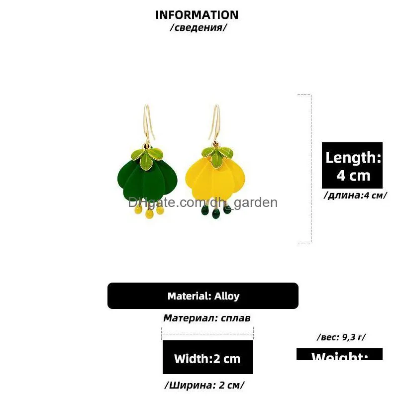 dangle chandelier korean sweet flower earrings 2021 fashion ear hook jewelry female elegant drop girls trendy lovely eardrop