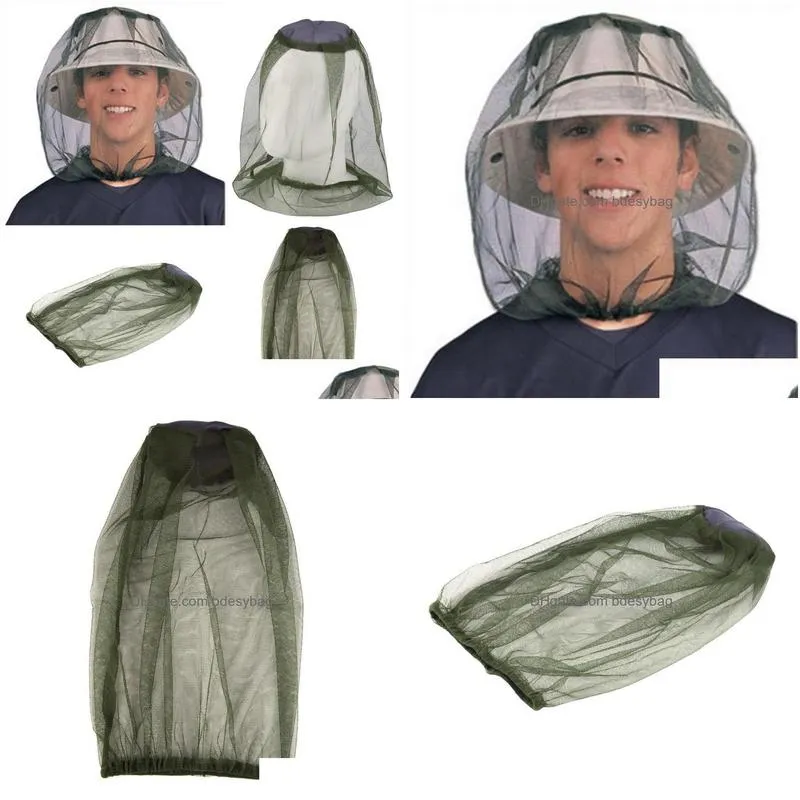 antimosquito cap travel camping hedging lightweight midge mosquito insect hat bug mesh head net face protector w0270