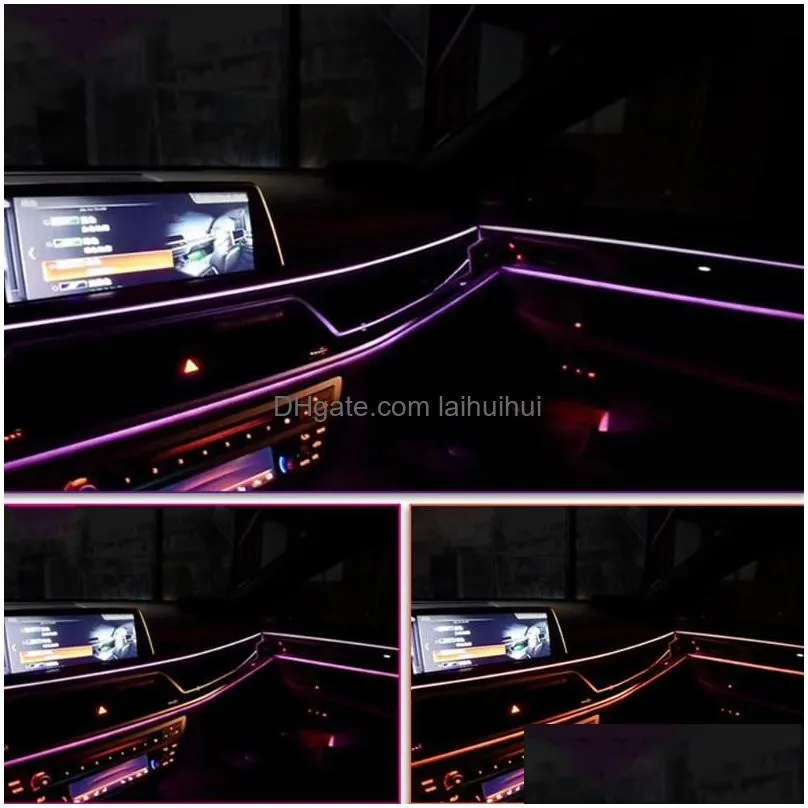 Decorative Lights Strips Led Car Neon Strip Interior Flexible Lamp El Wiring For Diy Ambient Light Usb Party Atmosphere Diodeled Dro Dhe47