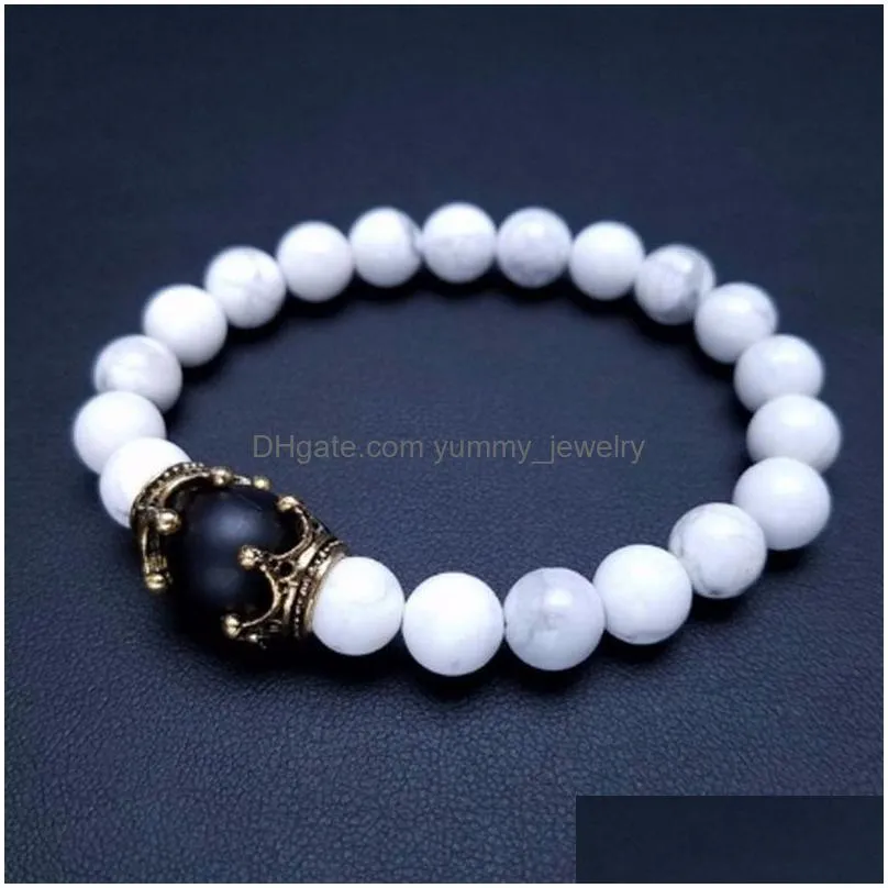 Beaded Voleaf 2023 New Natural Stone Beaded Tiger Eye Lava Lapis Charm Bracelets For Men Gemstone Chakras Beads Jewelry Vbr111 Drop De Dhz6D