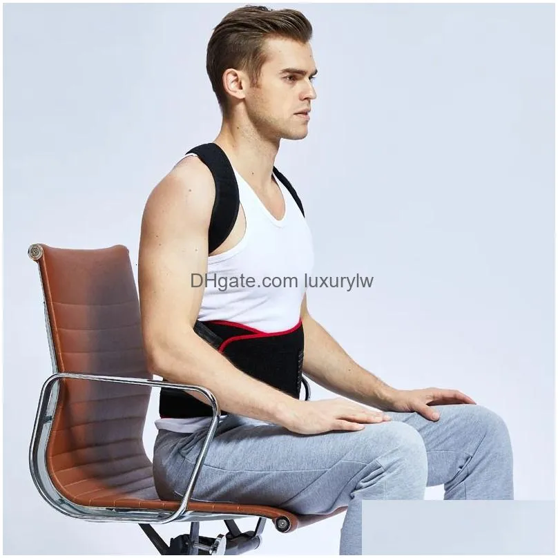 Back Support Back Support Udoarts Posture Corrector Brace For Women And Men 28-48 Chest Clavicle 231024 Drop Delivery Sports Outdoors Dhzc0