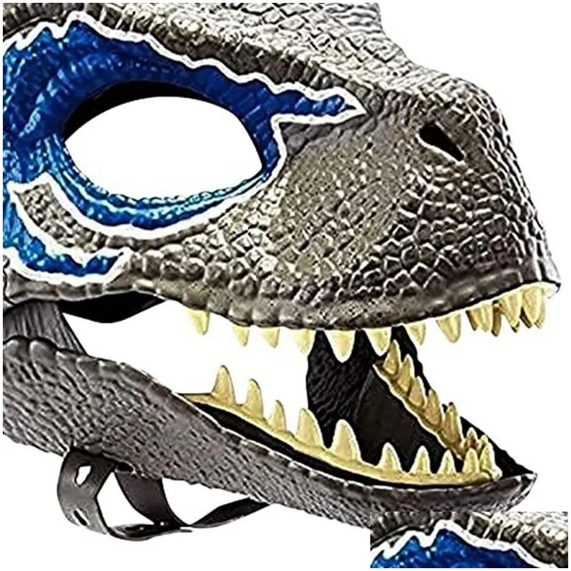 3d dinosaur mask role play props performance headgear jurassic world raptor dinosaur dino festival carnival gifts 220704