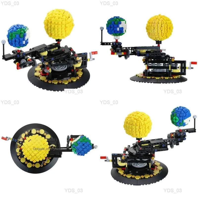 Blocks Blocks New Moc-4477 Simated Moon Earth Sun Rotation Splicing Model 462Pcs Adt And Childrens Puzzle Creative Birthday Toy Drop D Dha1M