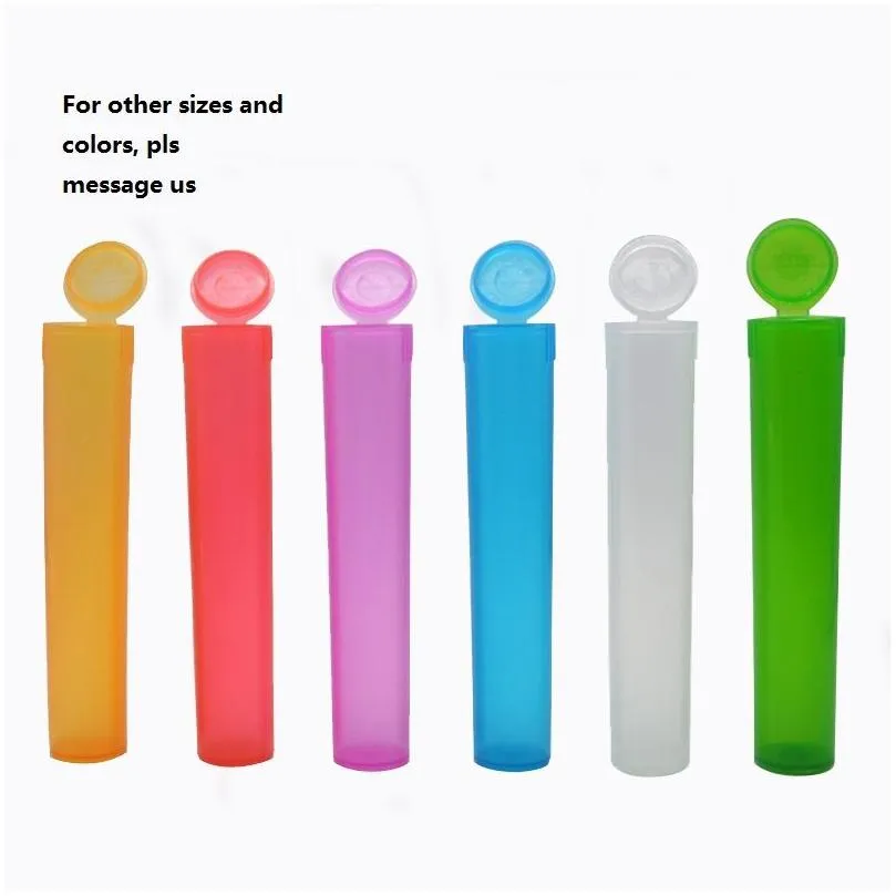 Packing Bottles Wholesale 116Mm Pre Roll Packaging Tube Bag Plastic Doob Joint Blunt Pre-Rolling Pill Container Diameter 0.688 Inch An Dhokp
