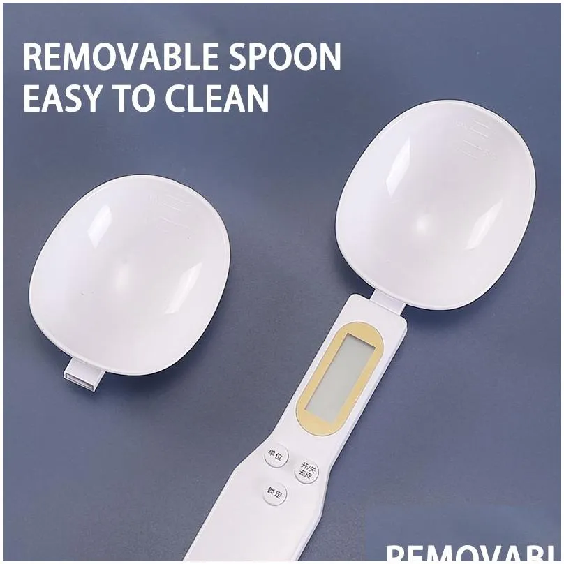 Measuring Tools Measuring Tools Electronic Kitchen Scale 500G 0.1G Lcd Digital Food Flour Spoon Mini Tool For Milk Coffee Drop Deliver Dhgwx