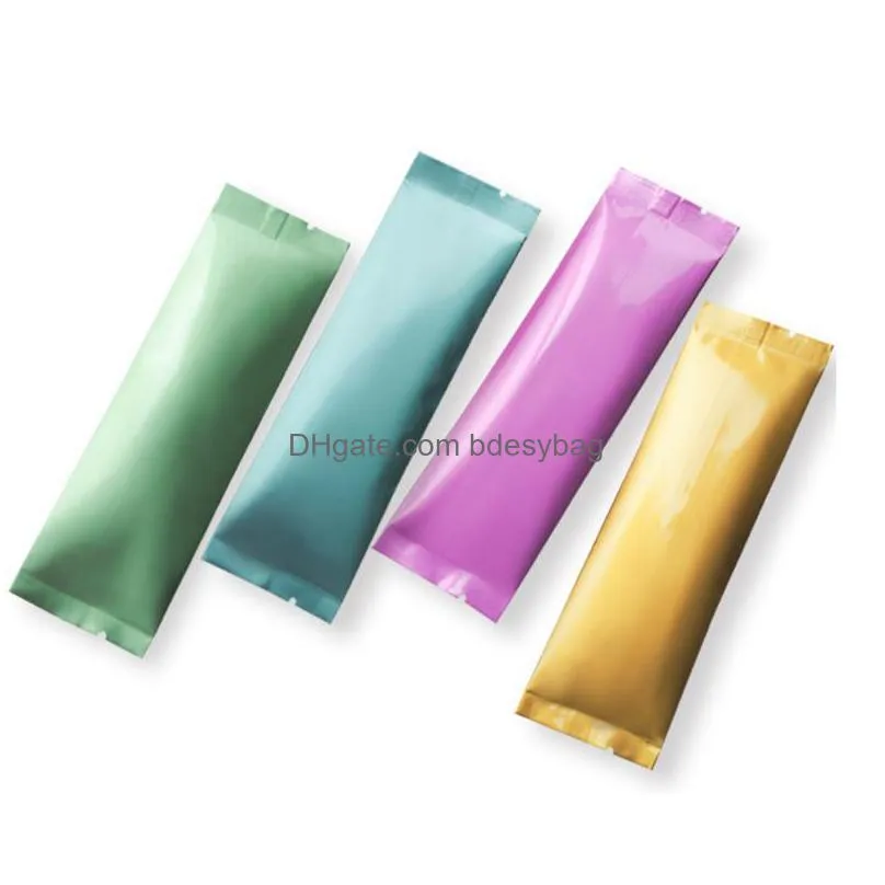 small colorful aluminum foil open top bag coffee fruit powder liquid trial packaging bag heat sealing bags wholesale lx2827