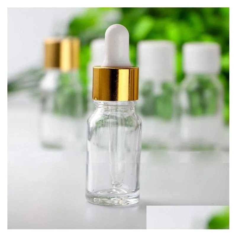 Packing Bottles Wholesale Price 10Ml Glass Eye Dropper Bottle Clear Amber Green Blue Essential Oil 10 Ml Portable Small Per Bottles Dr Dhd6N