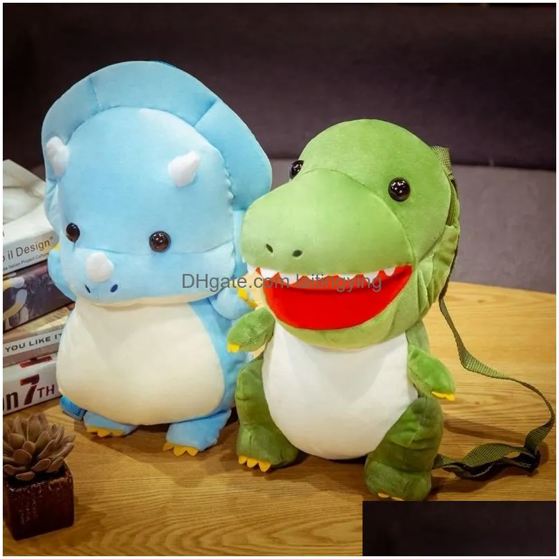 backpacks fashion creative 3d dinosaur backpack cute animal cartoon plush backpack dinosaurs bag for children kids boy gifts 230614