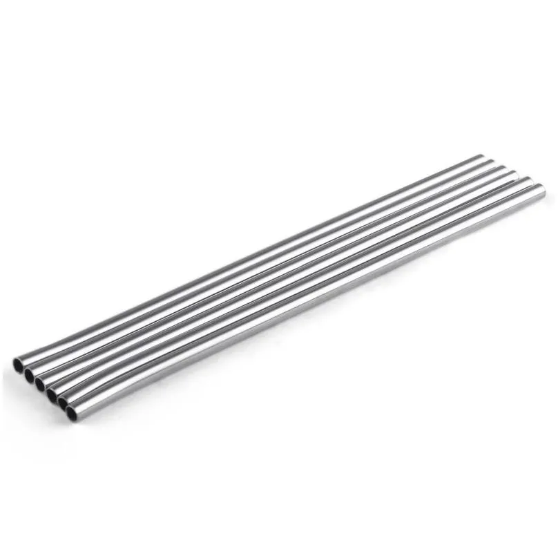 Drinking Straws 215Mm Length Durable Stainless Steel Straight Drinking St Sts Metal Bar Family Kitchen Drop Delivery Home Garden Kitch Dh5W9