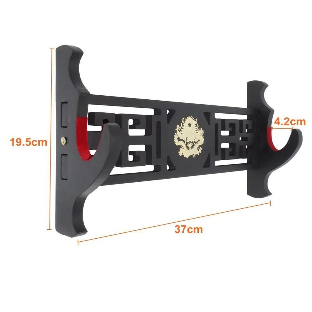 Dragon Sword Holder Wall Mount Velvet Padded Katana Stand Samurai Sword Holder Display Rack 1 Layer Y200429