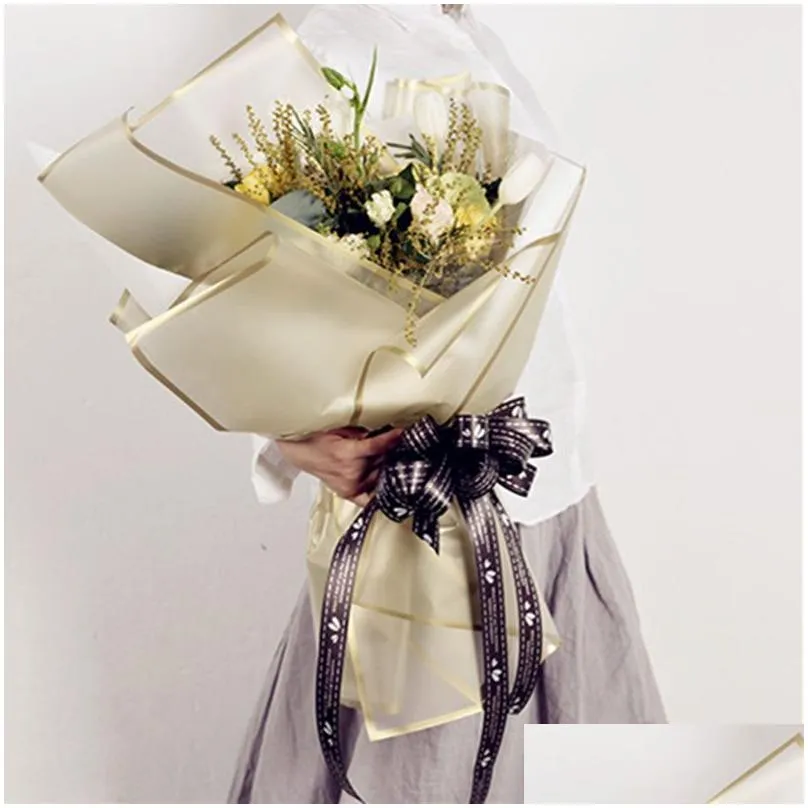 Gift Wrap Gift Wrap Flower Packaging Paper Handmade Material Bouquet Florist Supplies Festival Wrap 120Pcs Drop Delivery Home Garden F Dh7Oy