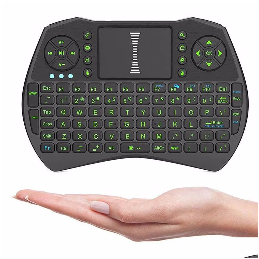 I9 Smart Fly Air Mouse Remote Backlight i8 2.4GHz Wireless Keyboard come with Touchpad Control For MXQ M8S X92 TV Box DHL Freeshipping