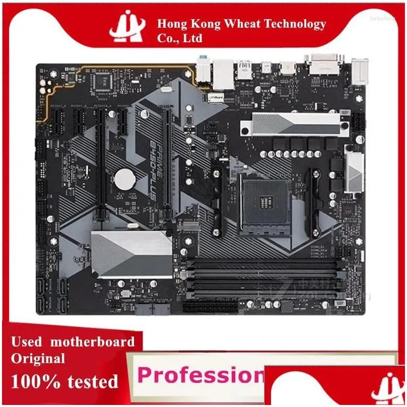 Motherboards AMD B450 PRIME B450-PLUS Motherboard Used Original Socket AM4 DDR4 128GB M.2 NVME USB3.0 SATA3 Desktop Mainboard