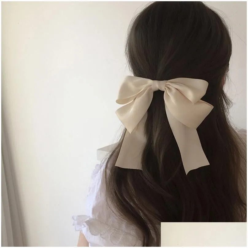 Pins Net red temperament Changchun flower blue large bow hairpin girls Korean version new spring hairpin wholesale