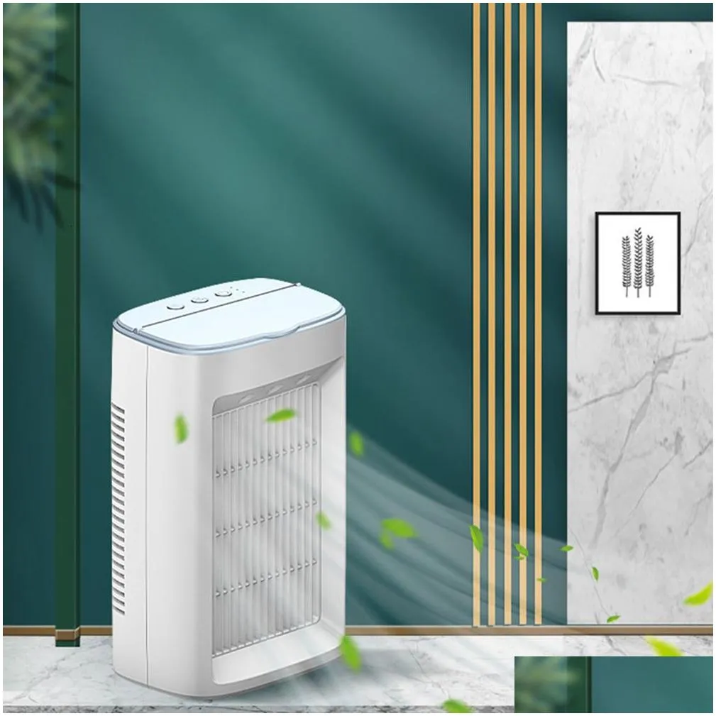 Other Home & Garden Other Home Garden Portable Air Conditioner Mtifunction Mini Fan Usb Electric Cooler Water Spray Mist 3 Gear Speed Dhigf
