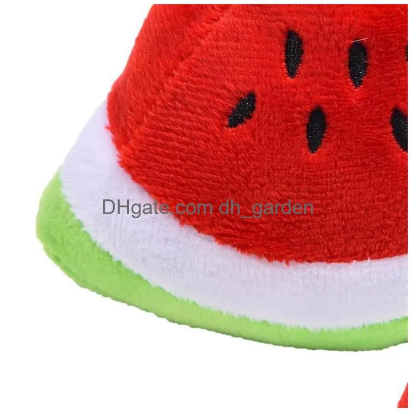  plush pet toys lovely watermelon shape pet dog cat plush sound toys high quality resistance to bite